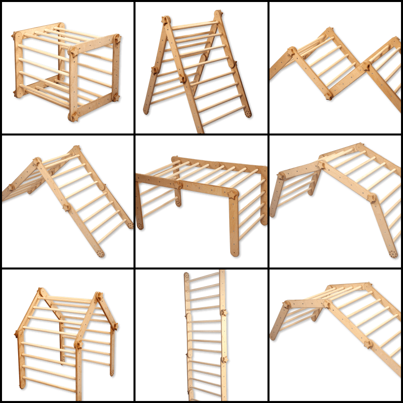Montessori Climbing Triangle Cube with Reversible Ramp-4