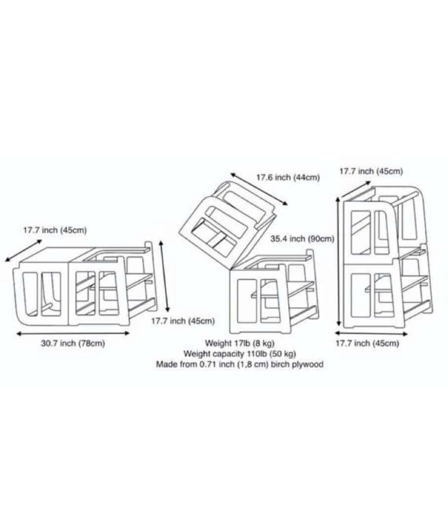 2in1 Montessori Learning Tower & Desk-4