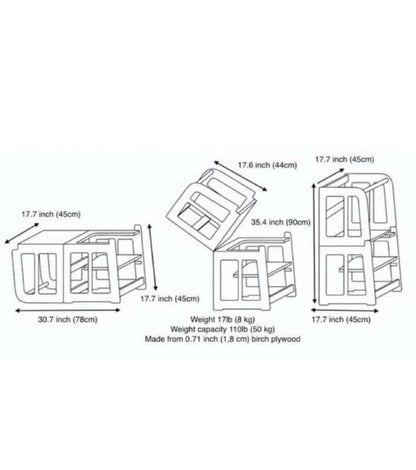 2in1 Montessori Learning Tower & Desk-4