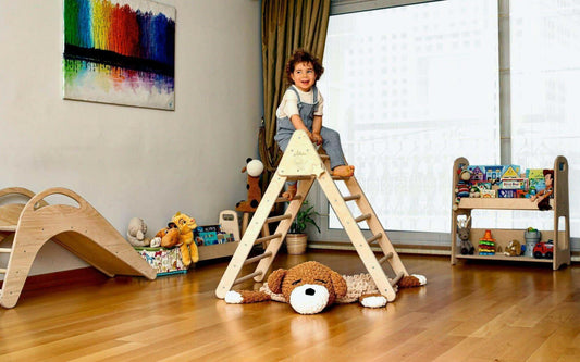 Climbing Triangle and Ramp Set 2-in-1 | Foldable Montessori Play Set-1