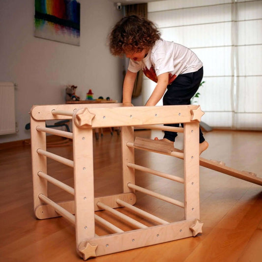 Montessori Climbing Triangle Cube with Reversible Ramp-0