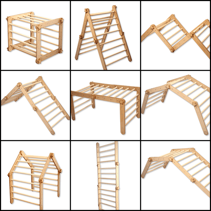 Montessori Climbing Triangle Cube with Reversible Ramp-4