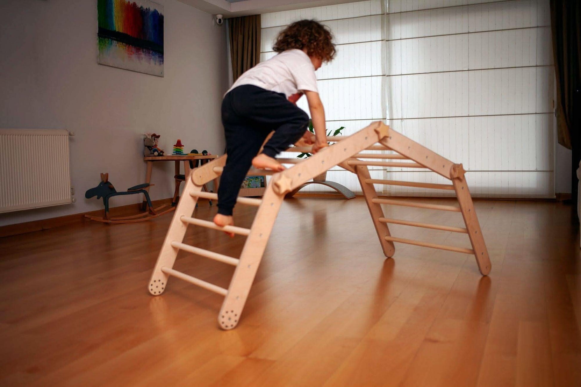 Montessori Climbing Triangle Cube with Reversible Ramp-1
